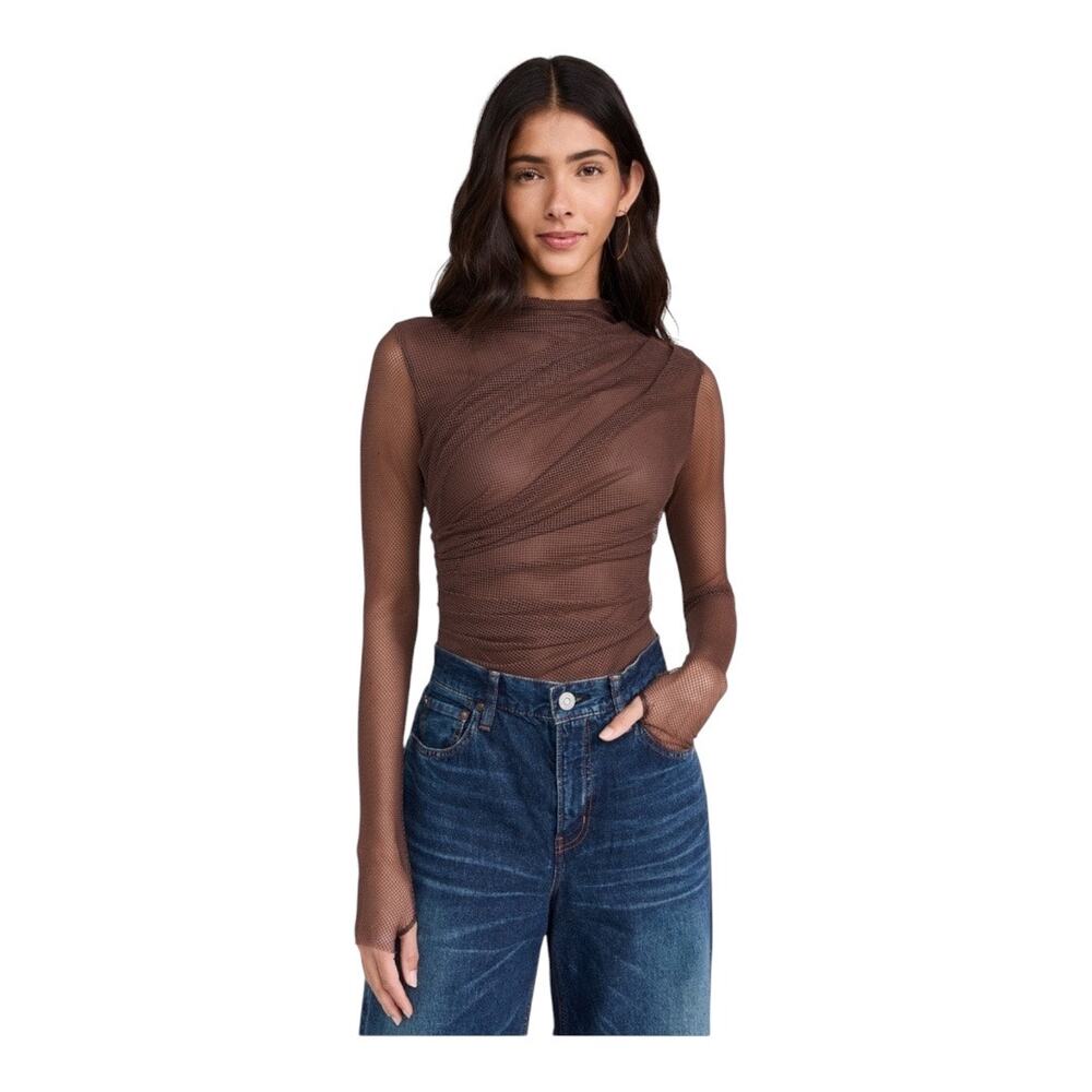 Free People On My Way Bodysuit Women Brown XS NWT
